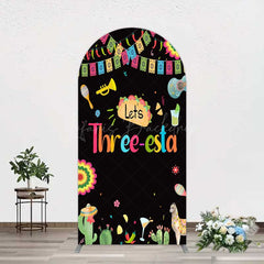 Lofaris Lets Three Esta Mexican Taco Birthday Arch Backdrop