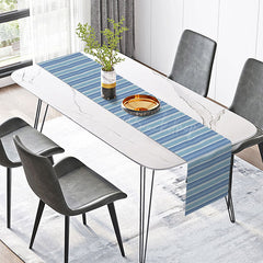 Lofaris Light and Fresh Striped Table Runner for Simple Modern Spring Summer Kitchen Decor