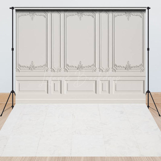 Lofaris Light Cement Grey Color Retro Wall Combo Set Backdrop