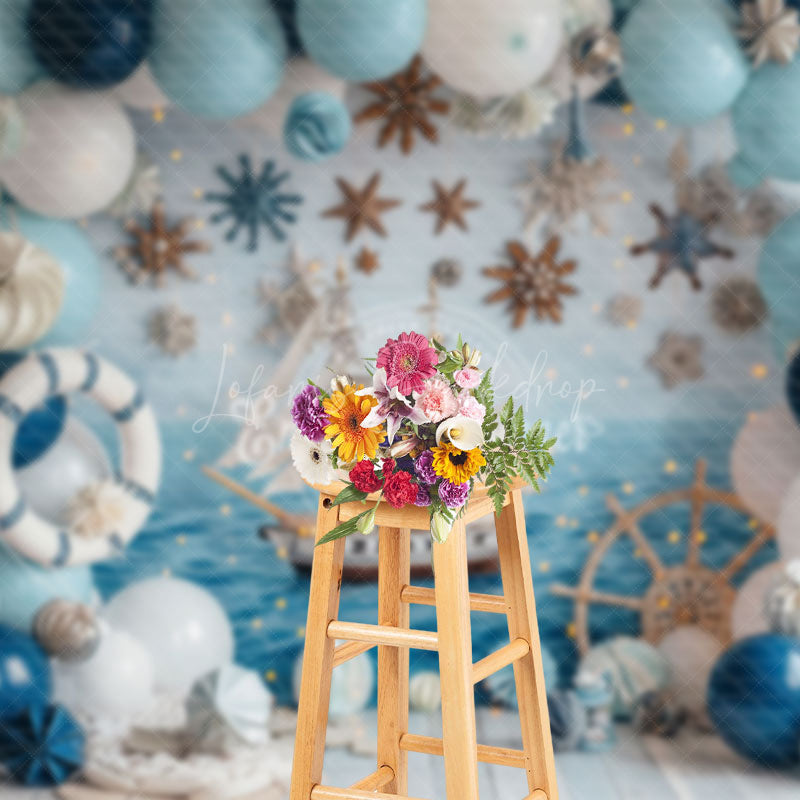 Lofaris Lighted Balloons Navigation Cake Smash Backdrop