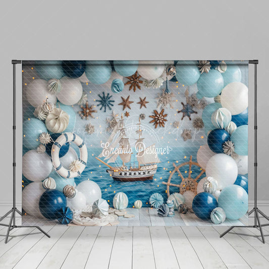 Lofaris Lighted Balloons Navigation Cake Smash Backdrop