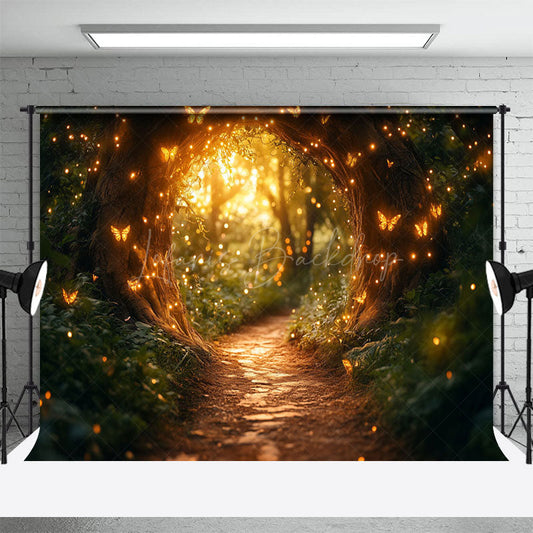 Lofaris Lighted Butterfly Arch Forest Scene Photo Backdrop