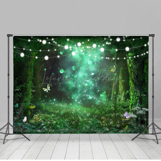 Lofaris Lighted Fairy Forest Wood Floor Combo Set Backdrop