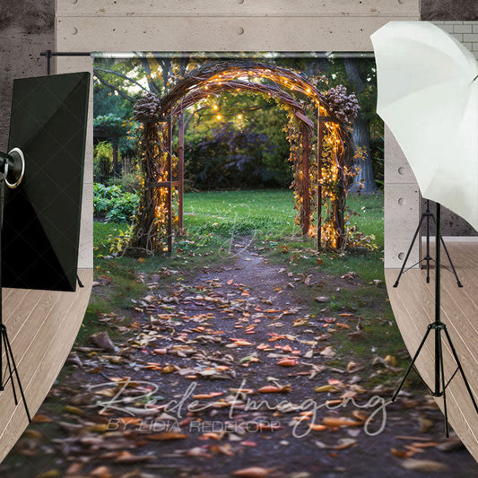 Lofaris Lighted Floral Arch Grassland Summer Sweep Backdrop