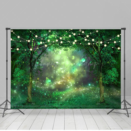 Lofaris Lighted Green Magical Forest Combo Set Backdrop
