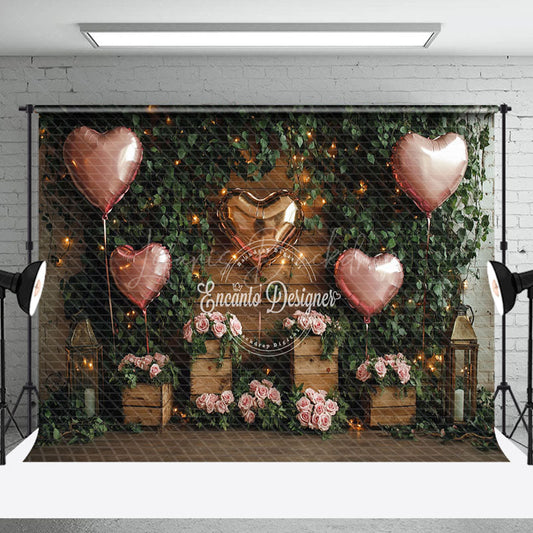 Lofaris Lighted Greenery Balloons Floral Romantic Backdrop