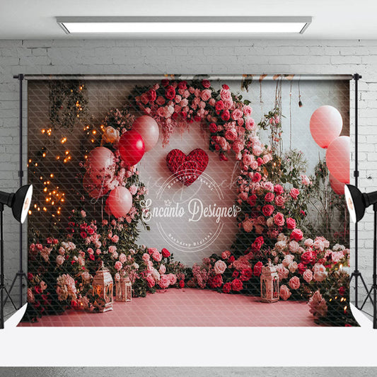Lofaris Lighted Plant Floral Romantic Valentines Day Backdrop