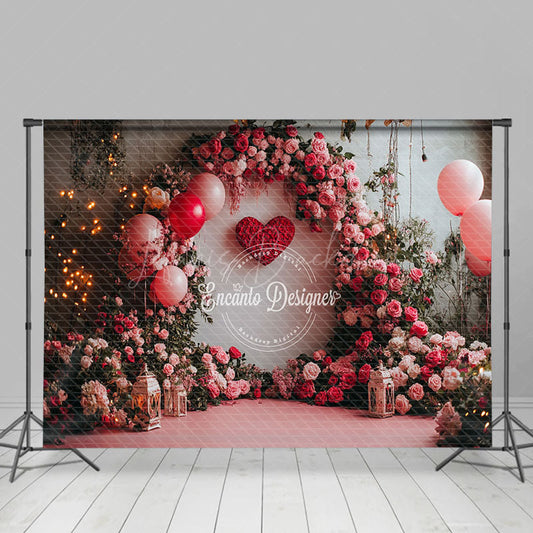 Lofaris Lighted Plant Floral Romantic Valentines Day Backdrop