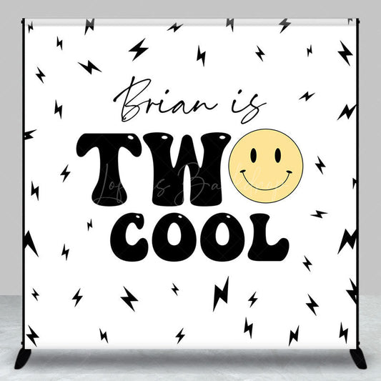 Lofaris Lightning Print Two Cool Custom Name Birthday Backdrop