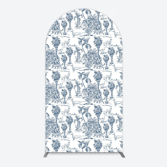 Lofaris Line Trees Wetland Animals Birthday Arch Backdrop