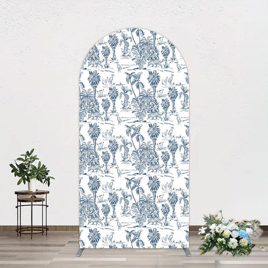 Lofaris Line Trees Wetland Animals Birthday Arch Backdrop