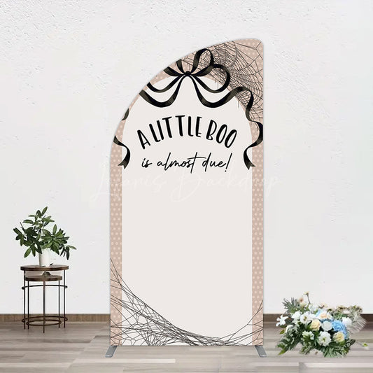 Lofaris Little Boo Almost Due Spider Web Half Moon Arch Backdrop