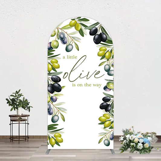 Lofaris Little Olive Is On The Way Baby Shower Arch Backdrop