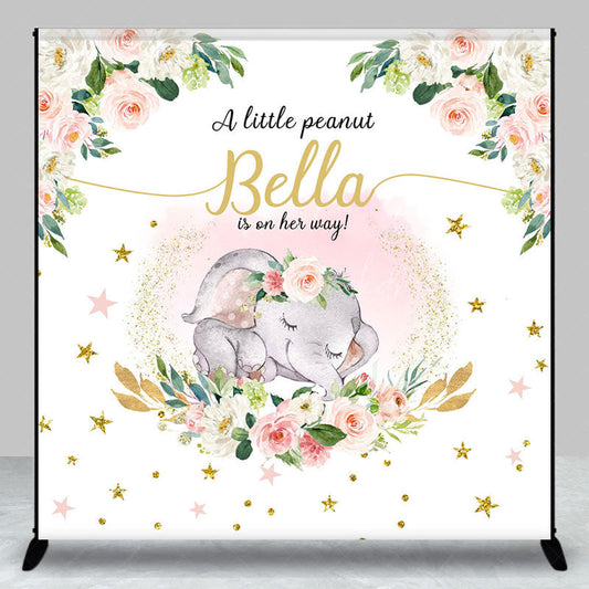 Lofaris Little Peanut Is On Her Way Custom Baby Shower Backdrop