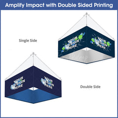 Lofaris Sky Tube Square Hanging Banners for Trade Show