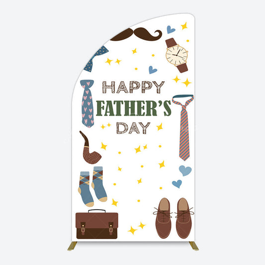 Lofaris Love Stars Tie Watch Happy Fathers Day Half Moon Arch Backdrop