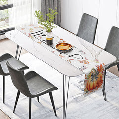 Lofaris Lovely Fall Table Runner with Pumpkin Maple Leaves and Bow for Cute Thanksgiving Autumn Decor