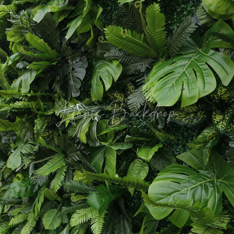 Lofaris Lush Green Artificial Flower Wall with Mixed Tropical Foliage Perfect for Wedding Party and Event Decor