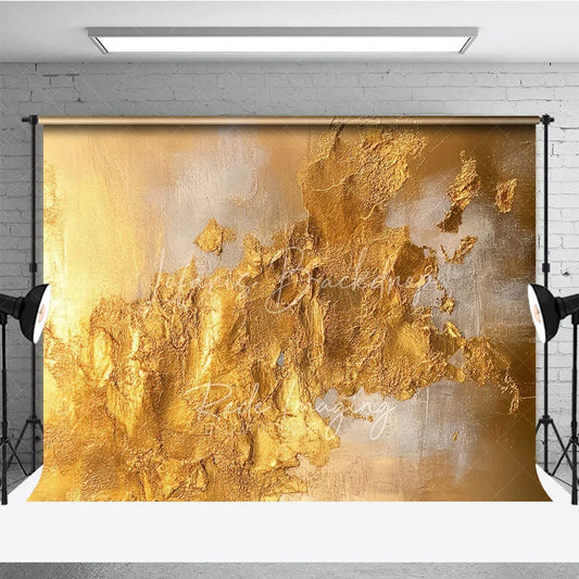 Lofaris Luxurious Gold and Silver Abstract Photography Backdrop Elegant Metallic Texture for Studio Portraits Events.