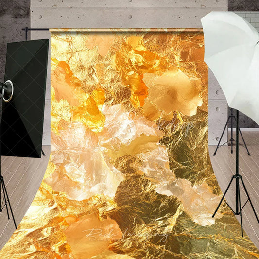 Lofaris Luxurious Golden Foil Texture Sweep Backdrop Elegant Party Photography Background for Celebrations