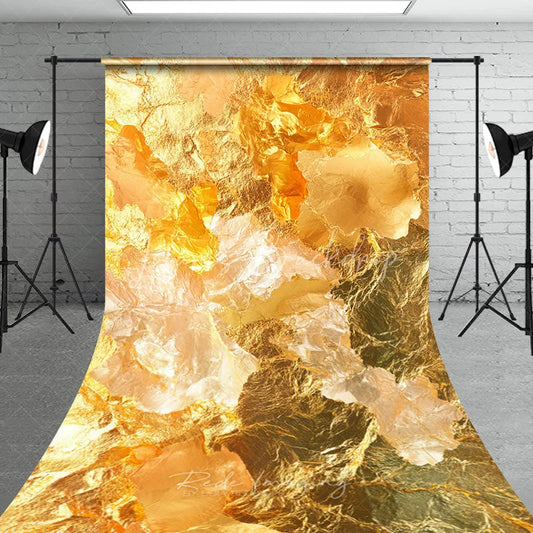 Lofaris Luxurious Golden Foil Texture Sweep Backdrop Elegant Party Photography Background for Celebrations