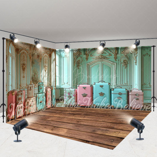 Lofaris Luxurious Wall Colorful Luggage Room Set Backdrop