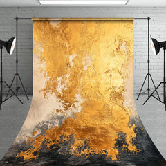 Lofaris Luxury Abstract Gold Texture Sweep Backdrop Dark Grey and Beige Distressed Artistic Background