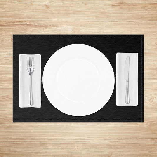 Lofaris Luxury Black Abstract Placemats Set of 4 Modern and Elegant Design for Formal Dining Table Setting