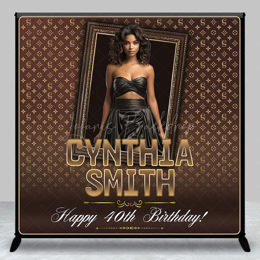 Lofaris Luxury Coffee Custom Photo 40th Birthday Backdrop