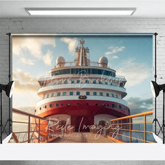 Lofaris Luxury Cruise Ship Deck Scenery Backdrop Ocean Vacation Photography Studio Background for Summer Party