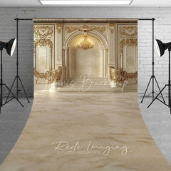 Lofaris Luxury Golden Palace Sweep Backdrop Royal Marble Texture Photography Floor Mat Elegant Wedding Decoration