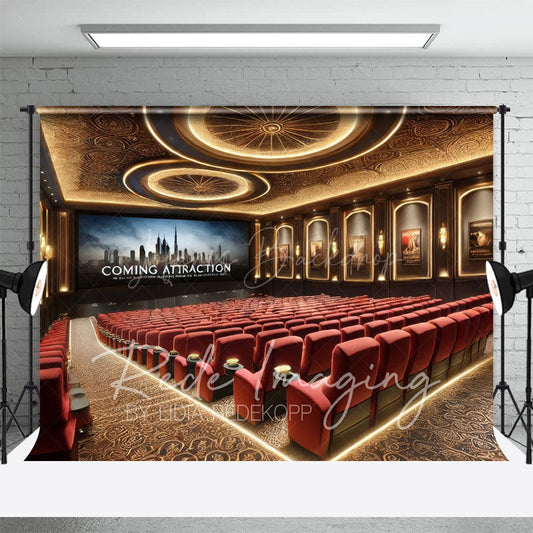 Lofaris Luxury Movie Theatre Architecture Photo Backdrop