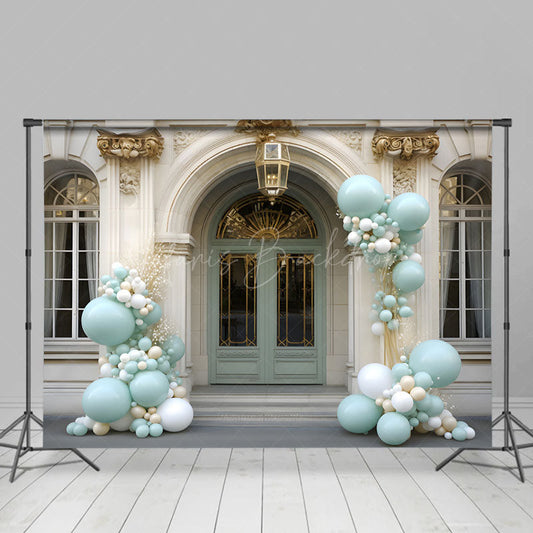 Lofaris Luxury Palace Balloons Wood Floor Combo Set Backdrop