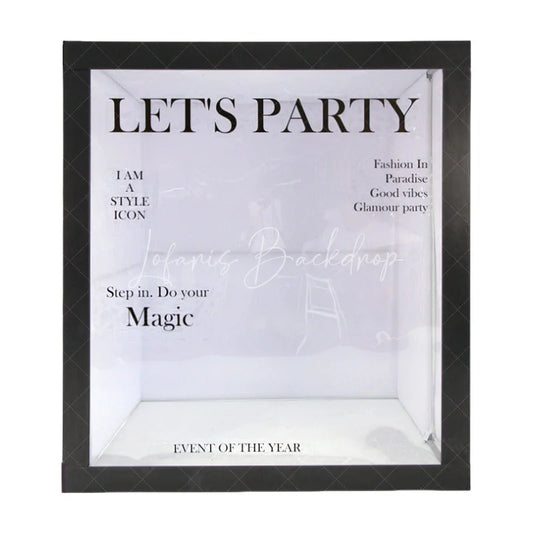 Lofaris Magazine Photo Booth Box for Birthday Wedding Party Event Decor