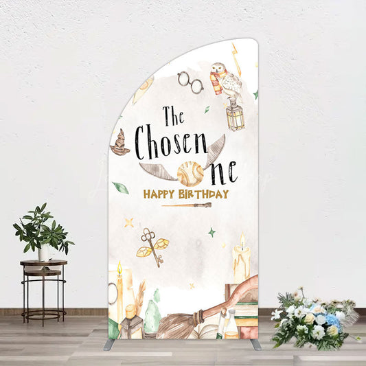 Lofaris Magic Academy Cartoon The Chosen One Half Moon Arch Backdrop