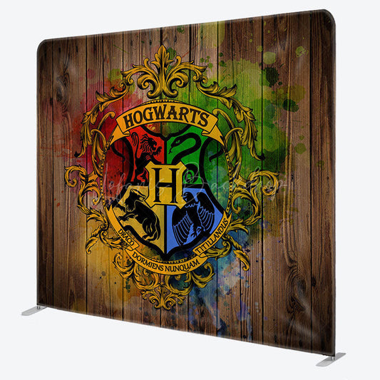 Lofaris Magic Academy Wood Retro Square Tension Backdrop