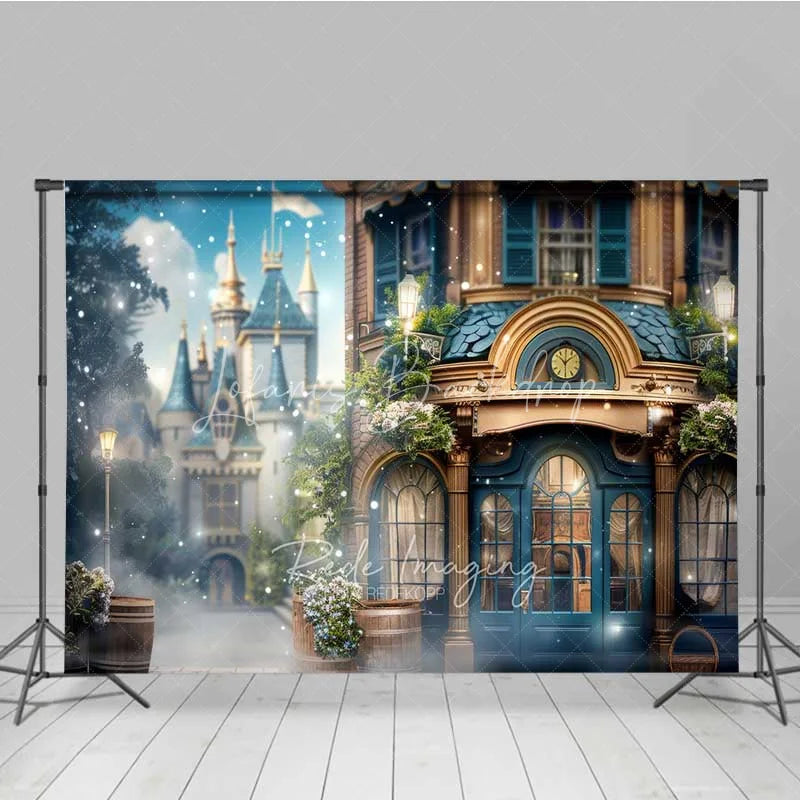 Lofaris Magic Castle Town Backdrop Vintage Street Shop Facade Photography Background Fairytale Kingdom Photo Booth Prop