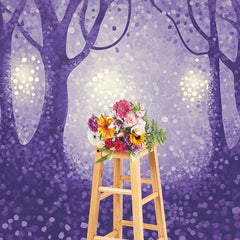 Lofaris Magical Abstract Purple Forest Photography Backdrop