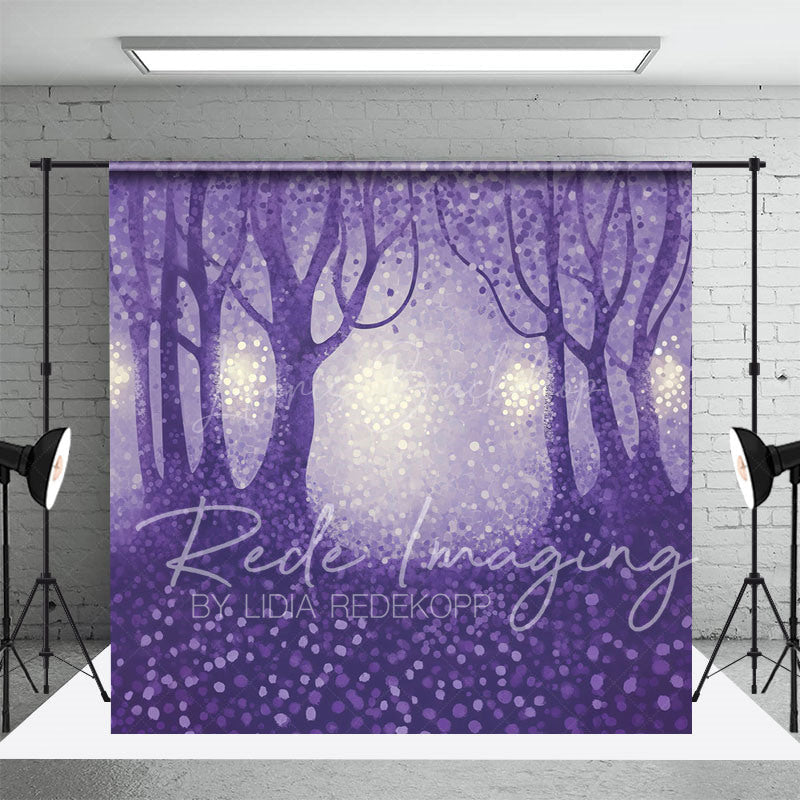 Lofaris Magical Abstract Purple Forest Photography Backdrop