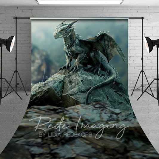 Lofaris Magical Rocky Cliff Dragon In Rest Sweep Backdrop