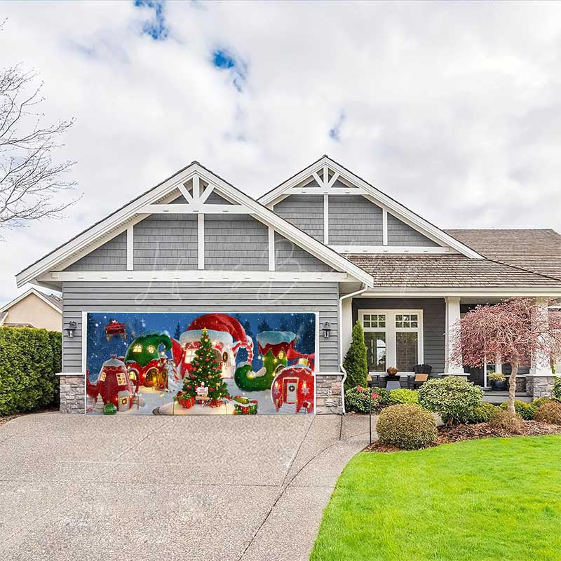 Lofaris Magical Tree Christmas Vibe House Garage Door Banner