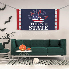 Lofaris Make Canada 51st State USA Map Banner Sign