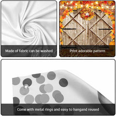 Lofaris Maple Leaves Brick Wall Door Fall Garage Banner