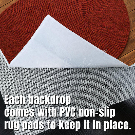 Lofaris Marroon Oval Rug Wood Fabric Floor Backdrop For Photo