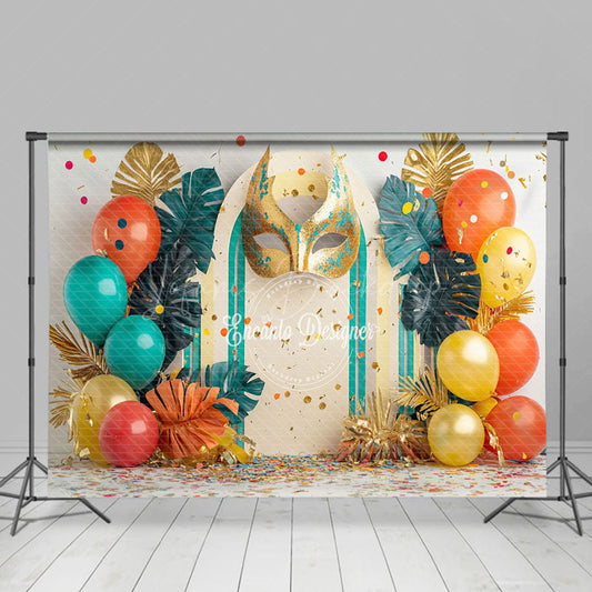 Lofaris Masquerade Arch Wall Balloons Photography Backdrop