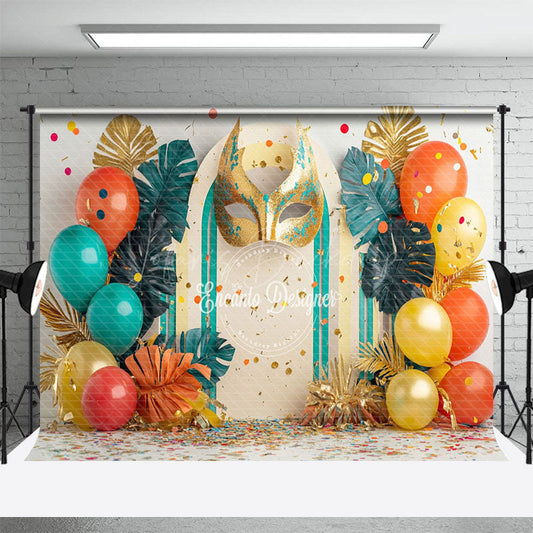 Lofaris Masquerade Arch Wall Balloons Photography Backdrop