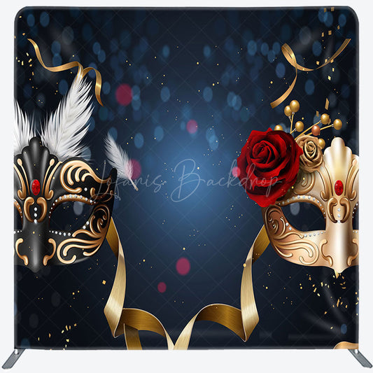 Lofaris Masquerade Dance Bokeh Color Square Tension Backdrop