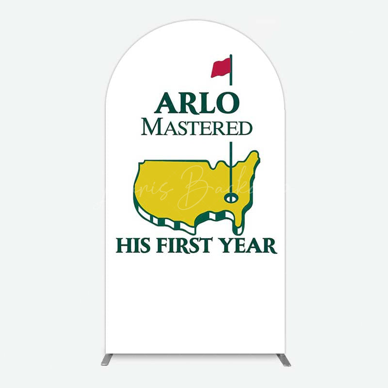 Lofaris Master His First Year Boys Birthday Arch Backdrop
