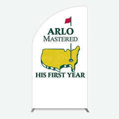 Lofaris Master His First Year Boys Birthday Half Moon Arch Backdrop