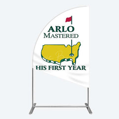 Lofaris Master His First Year Boys Birthday Half Moon Arch Backdrop